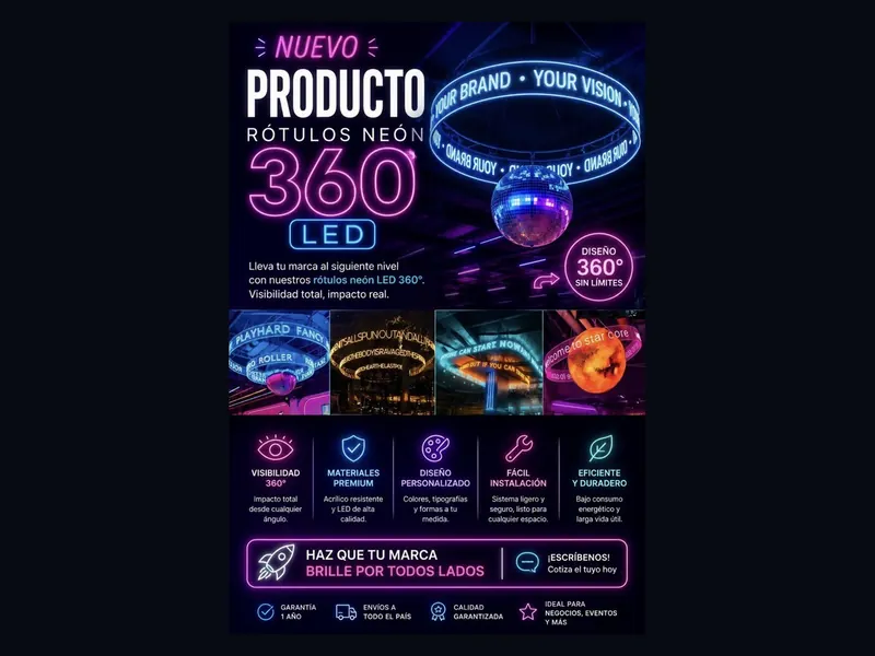 Rótulos neón LED 360 de IluminArte
